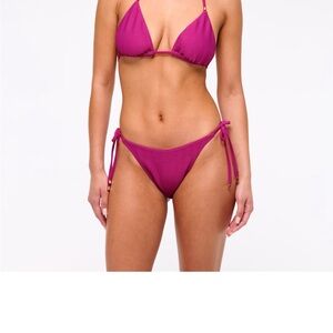 NWT Abercrombie pink string cheeky bikini